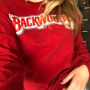red long sleeved backwoods shirt